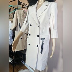 Cream white Blazer dress shirt